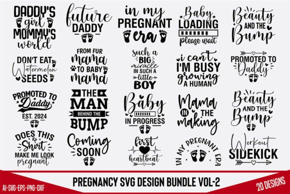 Download Pregnancy Svg Design Bundle Vol-2 - Pregnancy svg design Collection