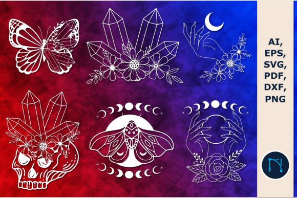 Download Paper Cut Crystals Magic Svg Bundle - Magic svg Collection