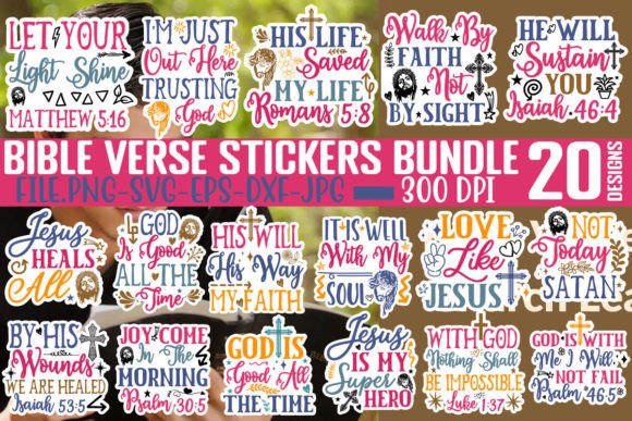 Download Bible Verse Stickers Bundle, Bible SVG - Bible svg Collection