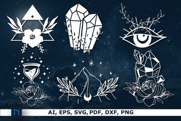 Download Paper Cut Crystals Magic Svg Bundle - Magic svg Collection