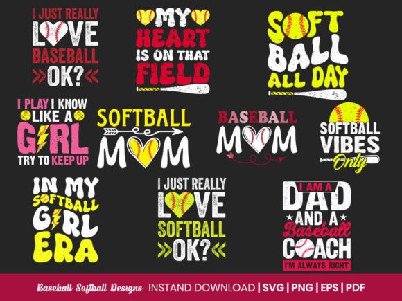 Download Baseball Softball Quotes SVG PNG Bundle - Softball quotes svg Collection