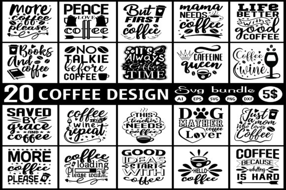 Download Coffee Svg Bundle Graphic - Premium Bundle